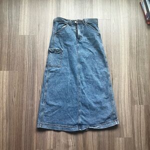 j galt denim cotton long skirt - size s